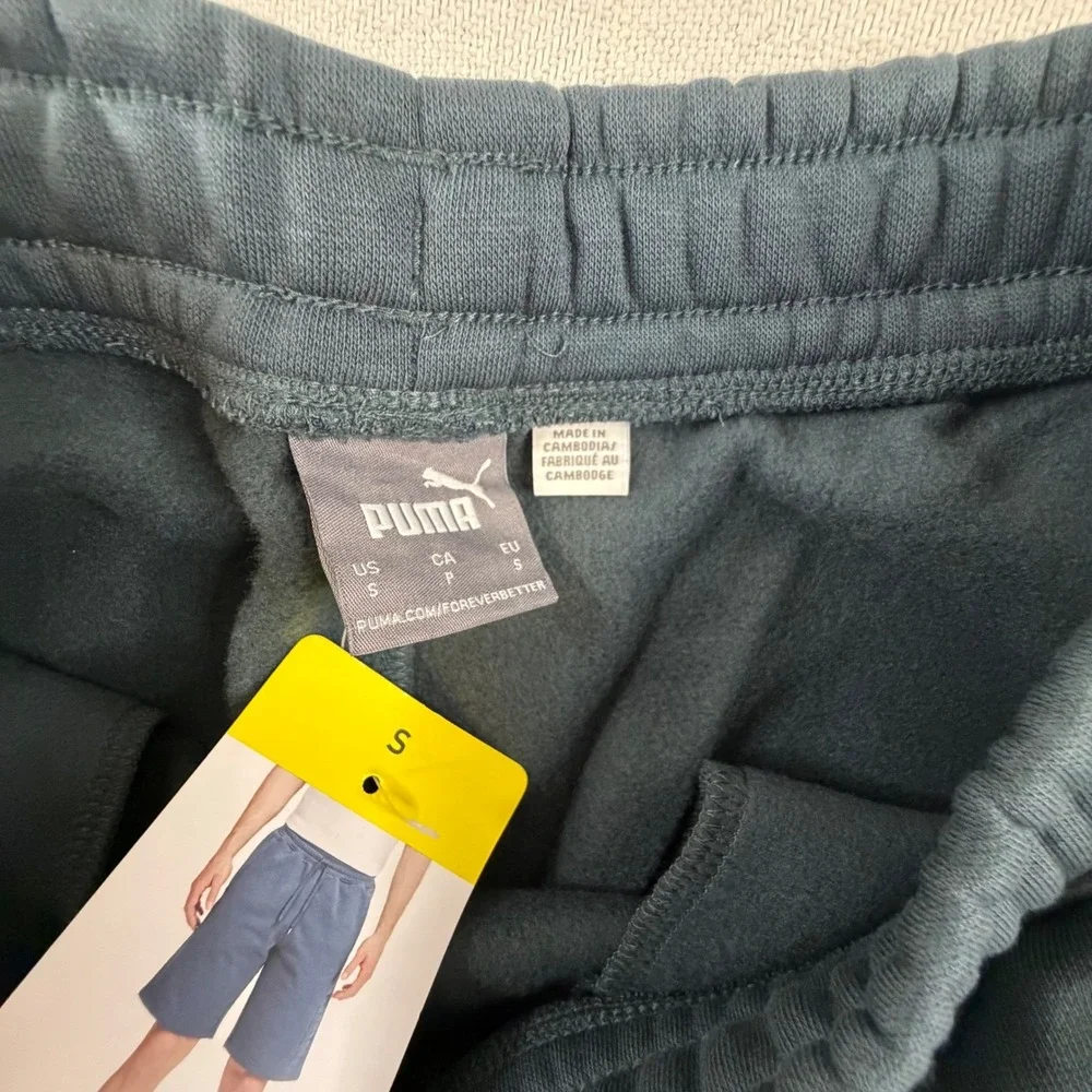 Puma Mens Fleece Athletic Sweat Shorts Dark Gray Blue Small NWT 1853